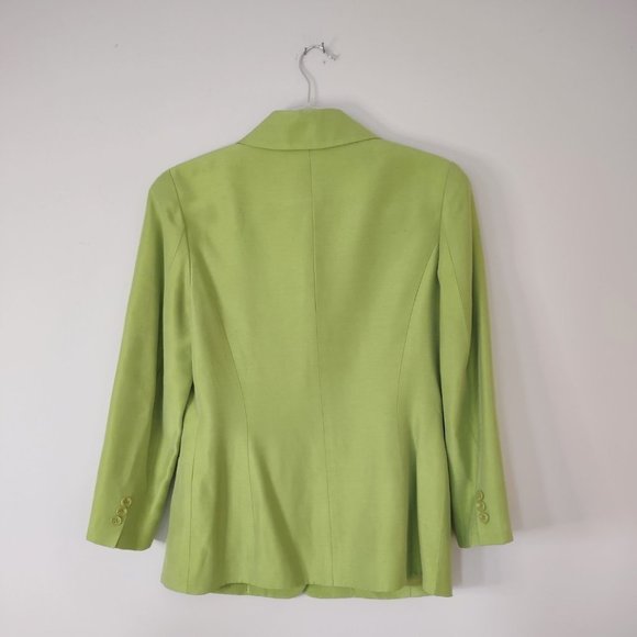 Emanuel Ungaro Green Structured Blazer Size 8 - Picture 3 of 9